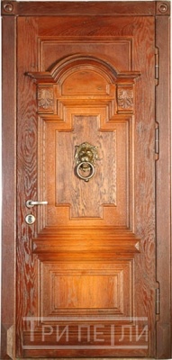 Входная дверь Массив дерева с орнаментом