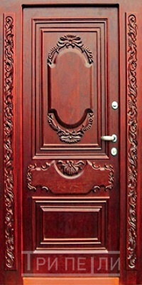 Входная дверь Массив дерева с резным орнаментом