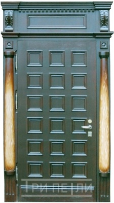 Входная дверь Массив дерева с порталом