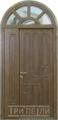 Входная дверь Арочная из МДФ со стеклянной вставкой